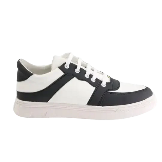 Black & White Classic Lace-Up Sneakers