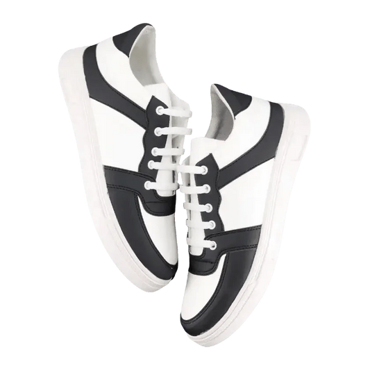 Black & White Classic Lace-Up Sneakers